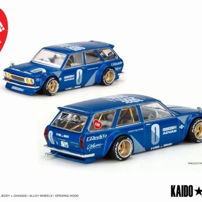 diecast minigt kaido datsun wagon 510 biru