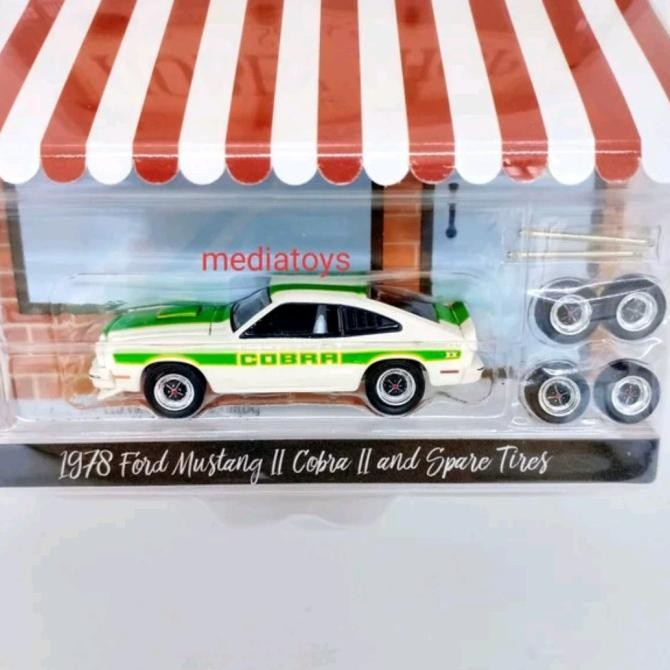 greenlight diecast 1:64 1978 ford mustang II cobra II and space tires