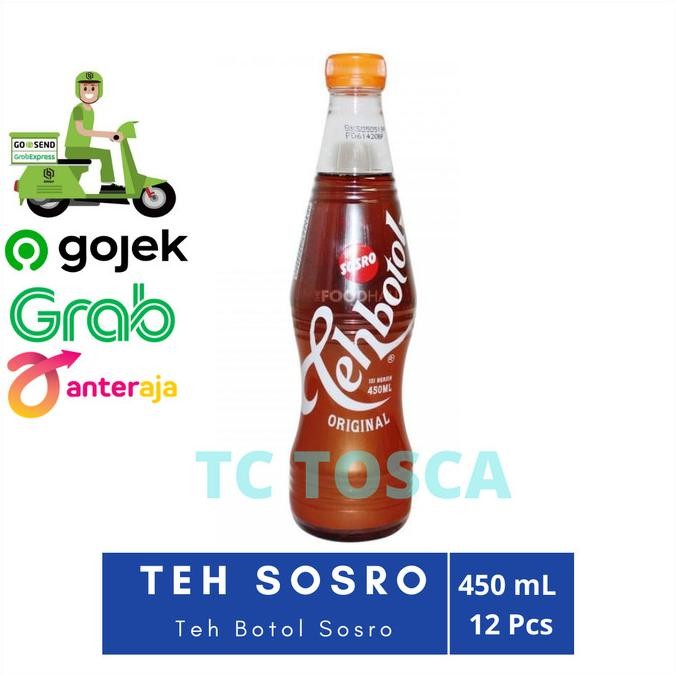 

READY STOCK TEH BOTOL SOSRO PET 450ML 1 DUS ISI 12 BOTOL !!!!!