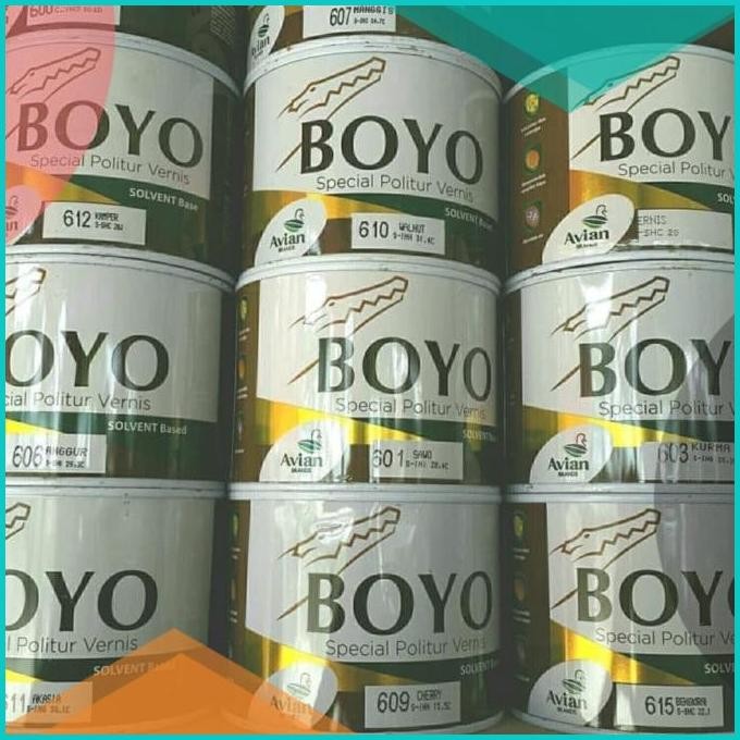 POLITUR VERNIS KAYU BOYO SOLVENT 500 GRAM / PLISTUR KAYU PERNIS KUSEN