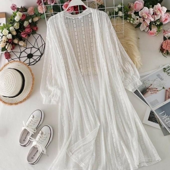 Jasmin Long Outer Cardigan Lace Busana Pantai gtm