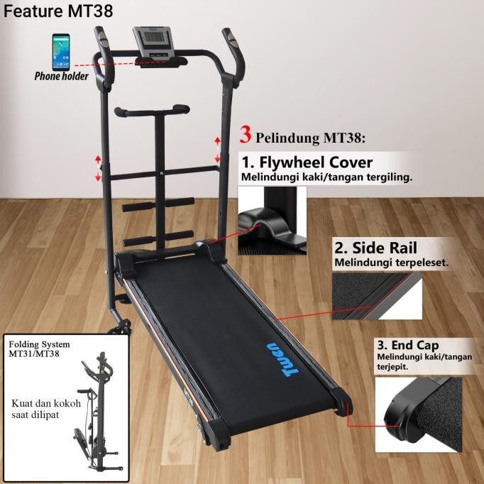 Treadmill Manual Alat Fitness Multifungsi Twen 5 In 1 Twen Mt21 Mt28