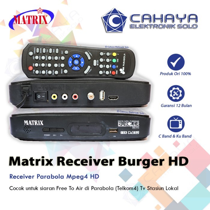 Receiver Parabola Matrix Big Burger Hd Mpeg4 - Fta Powervu Bisskey Otr