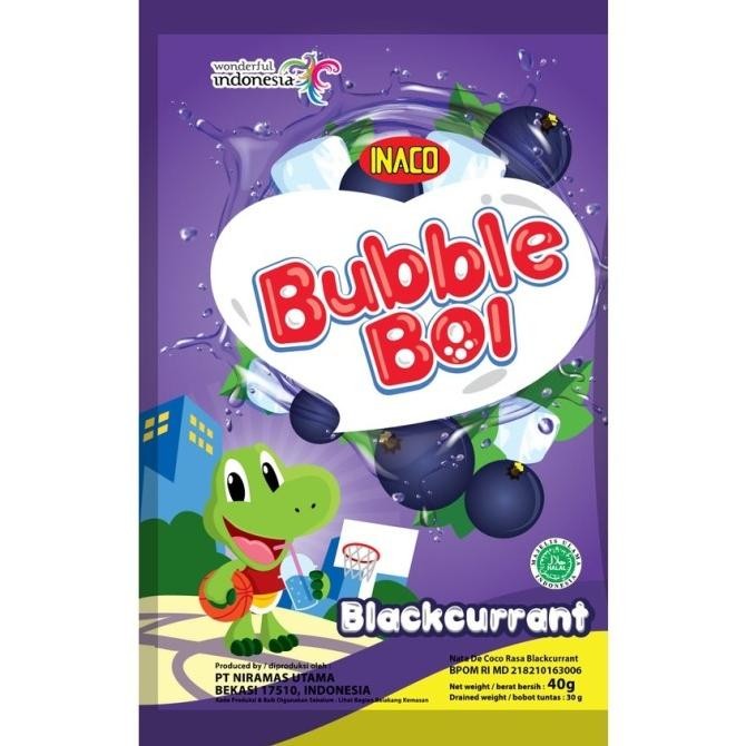 

Inaco Bubble Boi Yogurt 40gr Nata De Coco Lychee Anggur Bubblegum