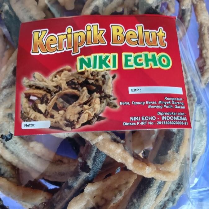 

KRIPIK KERIPIK BELUT NIKI ECHO 100 GRAM CEMILAN RENYAH GURIH ENAK