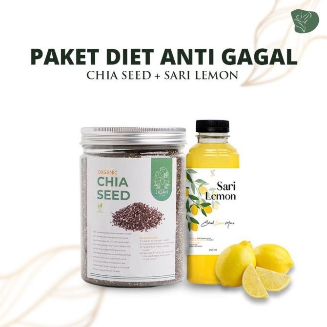 

Paket Diet Anti Gagal Sari Lemon Asli Chia Seed biji chia Asli non GMO