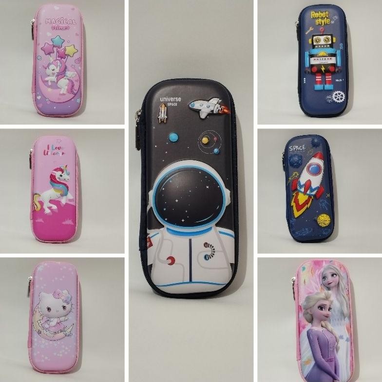 

COD Tempat Pensil Anak Perempuan Unicorn LOL Frozen Hello Kitty Kotak Pencil Case Emboss Model Smiggle TU26