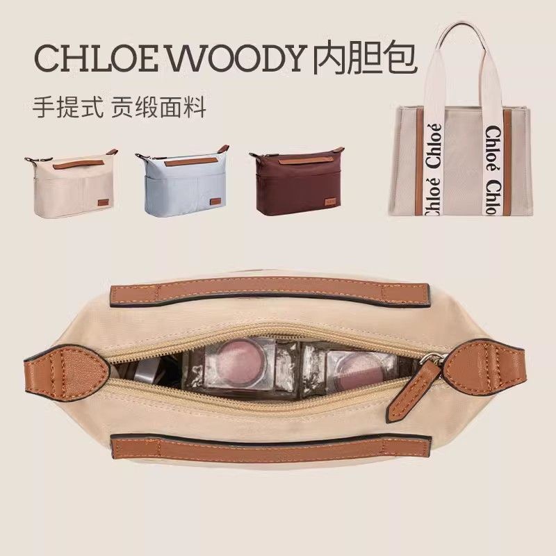 Organizer tas insert satin untuk chloe woody kanvas tas tas tote dukungan mengatur lapisan penyimpan