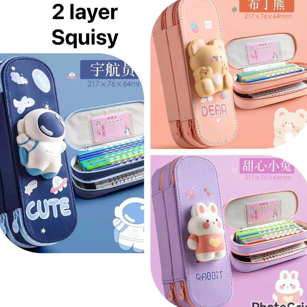 

BISA COD Tempat Pensil Anak Sekolah Kotak Pensil Anak Karakter Timbul 3D Frozen Timbul 2side dal-88