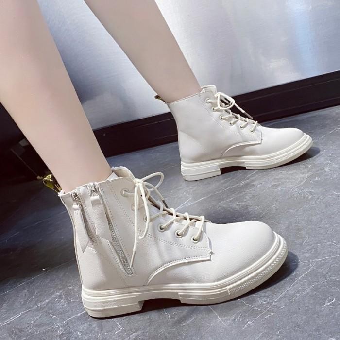 Sepatu Boots Flats Wanita Kulit Premium Import 237