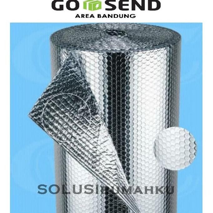 

PER ROLL BUBBLE FOIL ALUMUNIUM PEREDAM PANAS / SUARA GANTI GLASS WOOL ORIGINAL DAN TERPERCAYA