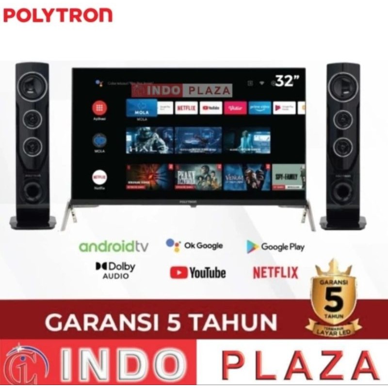 TV POLYTRON 32 INCH GOOGLE TV PLD-32TG9055(KHUSUS MEDAN)