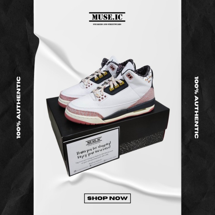 Baru Air Jordan 3 Gs Vintage Floral Kekinian