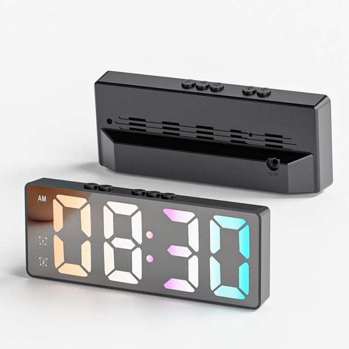 JAM MEJA LED DIGITAL PREMIUM ALARM DESKTOP CLOCK USB BATERAI