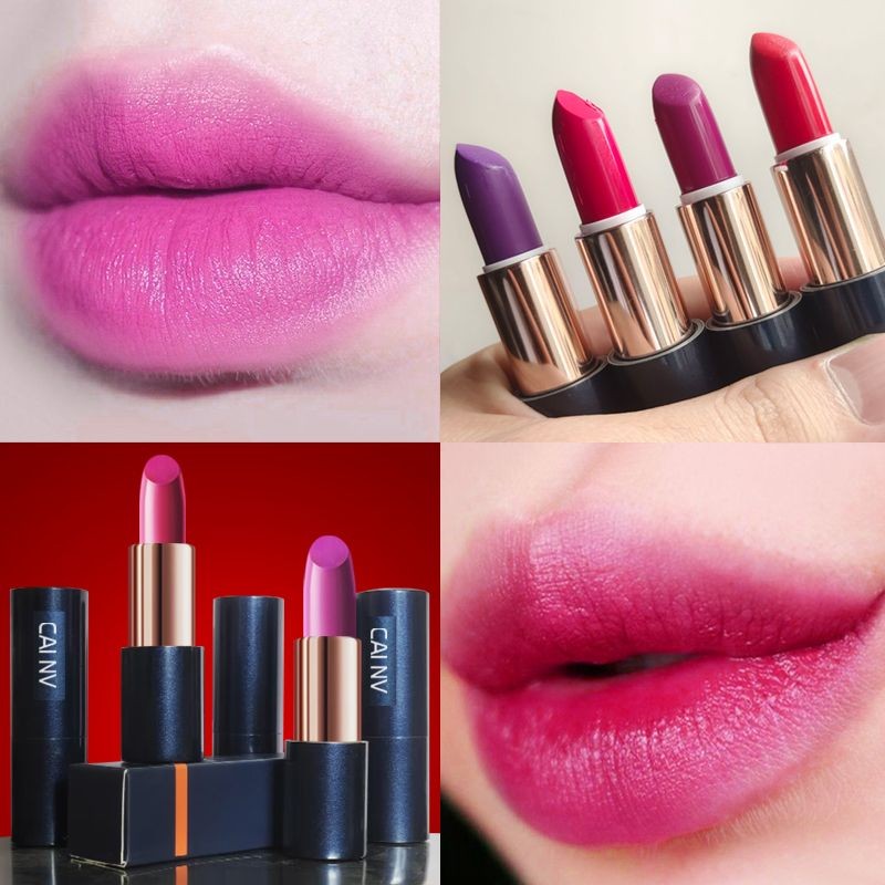 Lipstik Merah Mawar, Warna Buah Naga Ungu Anggur Mawar Merah Barbie Merah Muda