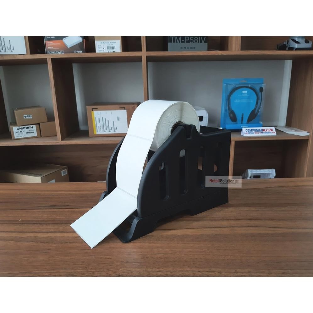 

TERLARIS Holder Roll Paper Label Stiker External for Printer Barcode fg-80