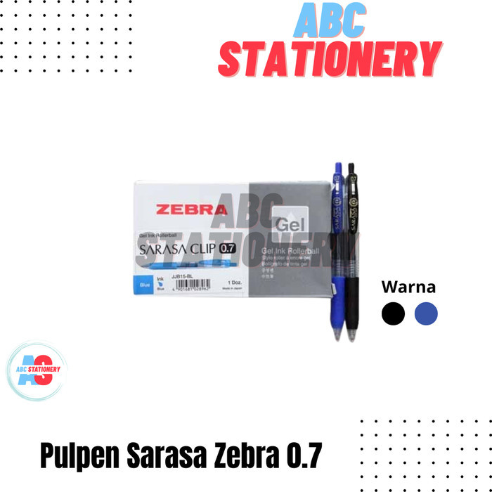 

Ready Pulpen Sarasa Zebra 0.7 hitam / biru (isi 12 buah)