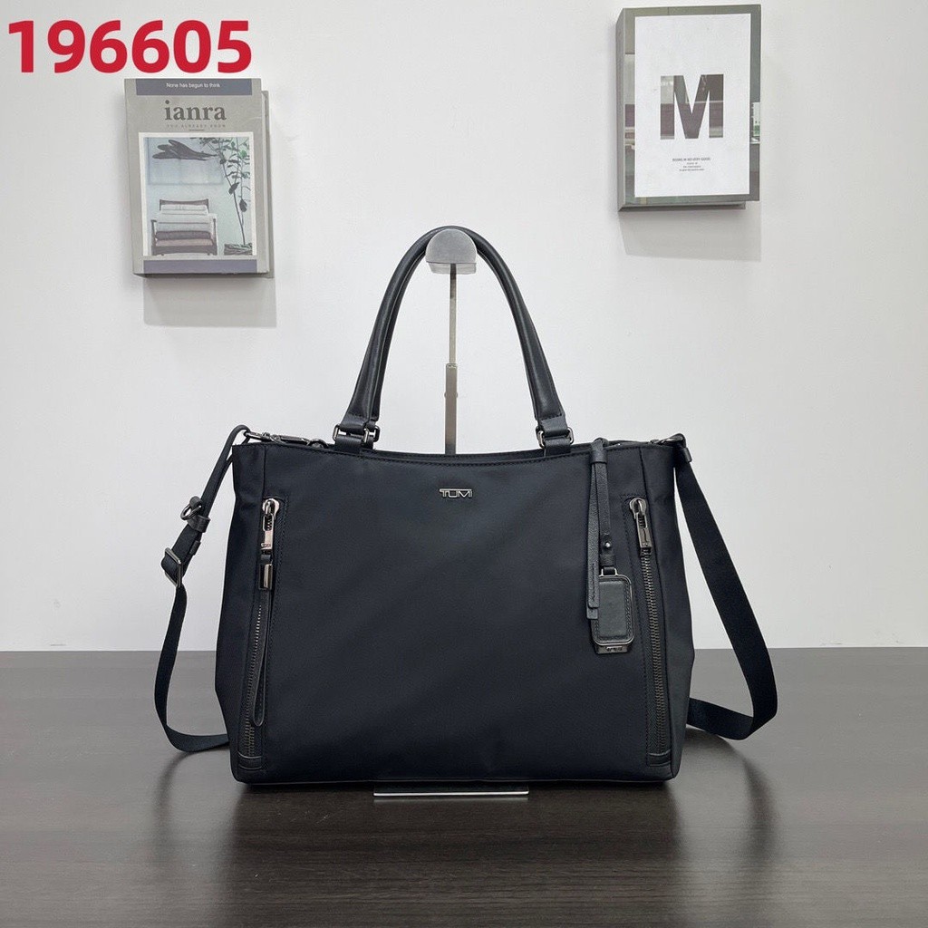 Tas Tangan Wanita Nilon Tas Komputer Tahan Air Tas Bahu TUMI/196605 Tas Tote Wanita Seri Voyageur |9