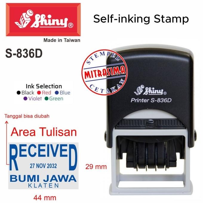 

Stempel Shiny S-836D ( S836D Persegi Dengan Tanggal Tipe S 836D ) Tersedia