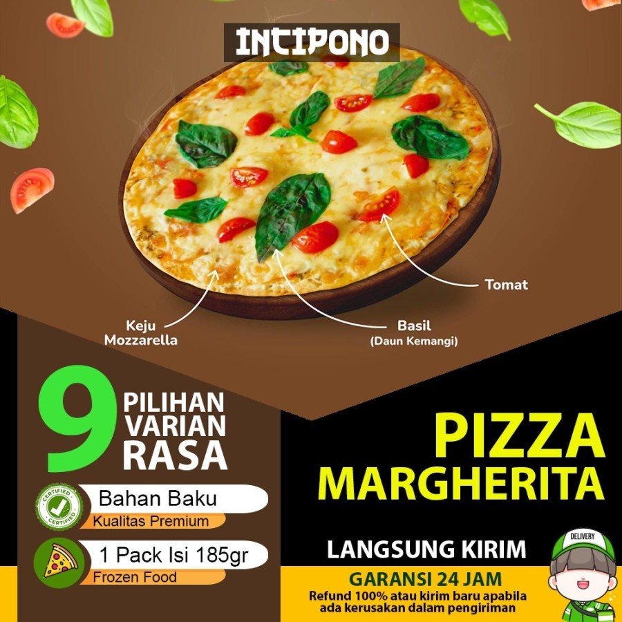 

Incipono Frozen Italian Margherita Pizza 1 Pack Isi 185gr Frozen Food Halal Premium