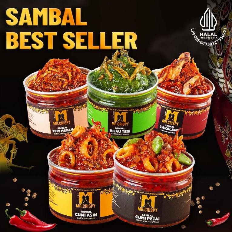 

Sambal Cumi Asin/Pete/Bajak Ebi/Teri Medan Sambel Mr.Crispy
