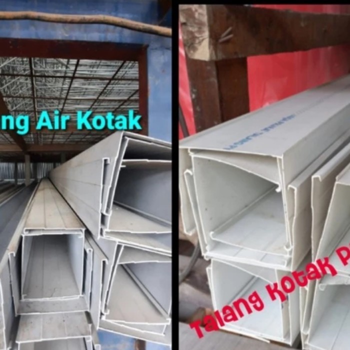 BESAR BESARAN TALANG AIR KOTAK PVC PUTIH 4" 4 INCH 1BATANG 3.9MTR