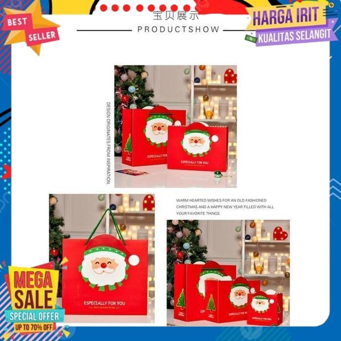 

NEW ARRIVAL PBSA SANTA PAPERBAG BOX KOTAK NATAL BINGKISAN TEMPAT HADIAH KADO FURUBA