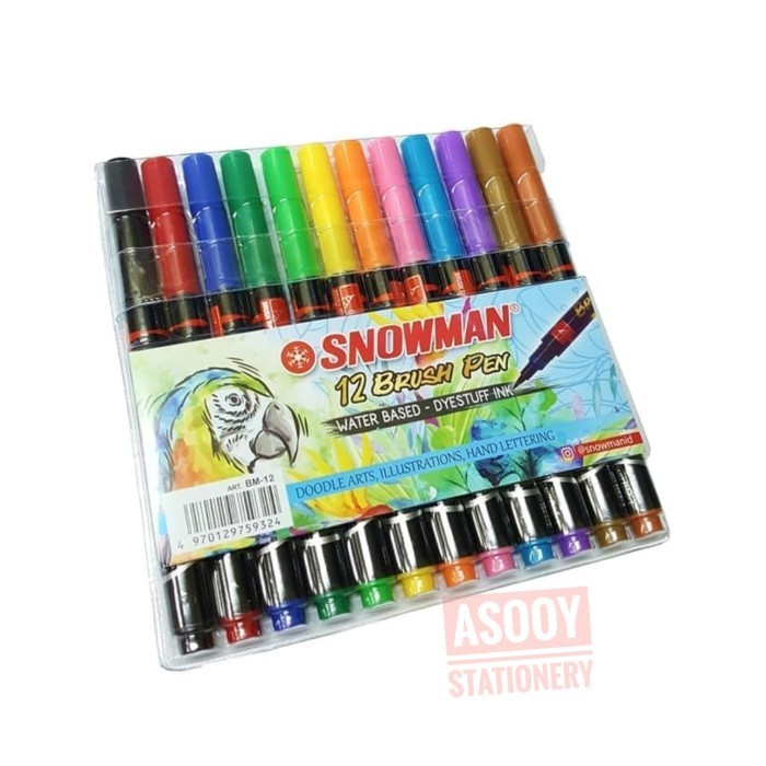 

Ba Brush Pen Snowman 12 Warna