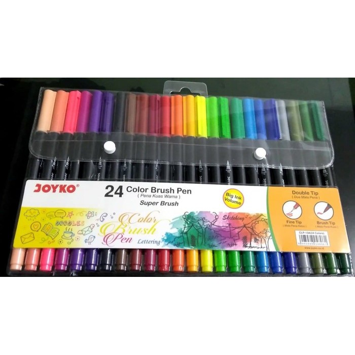 

Ba Super Color Brush Pen Joyko Dual Tip Jumbo Set 24 Warna Clp-13A