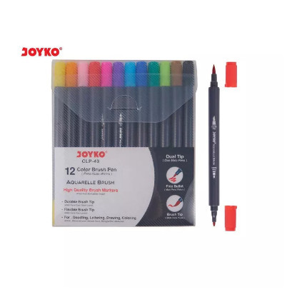 

Ba Joyko Aquarelle Color Brush Pen Pena Kuas Clp-43 12 Warna Lettering