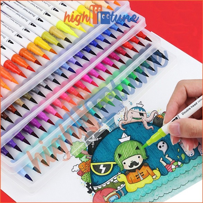 

Ba Paket Untung Hightune Color Brush Pen Brushpen Spidol Kaligrafi Set St