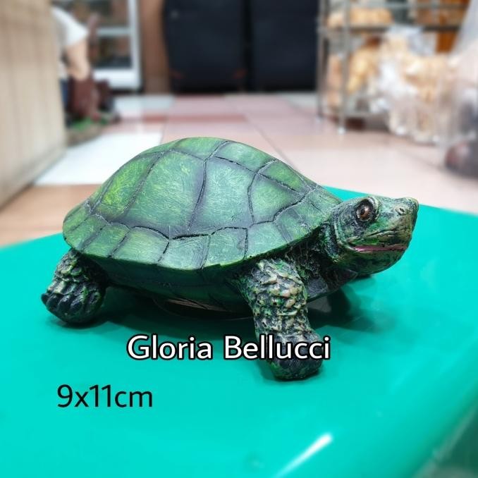 patung pajangan kura2 brazil kura kura brasil kecil turtle dekorasi