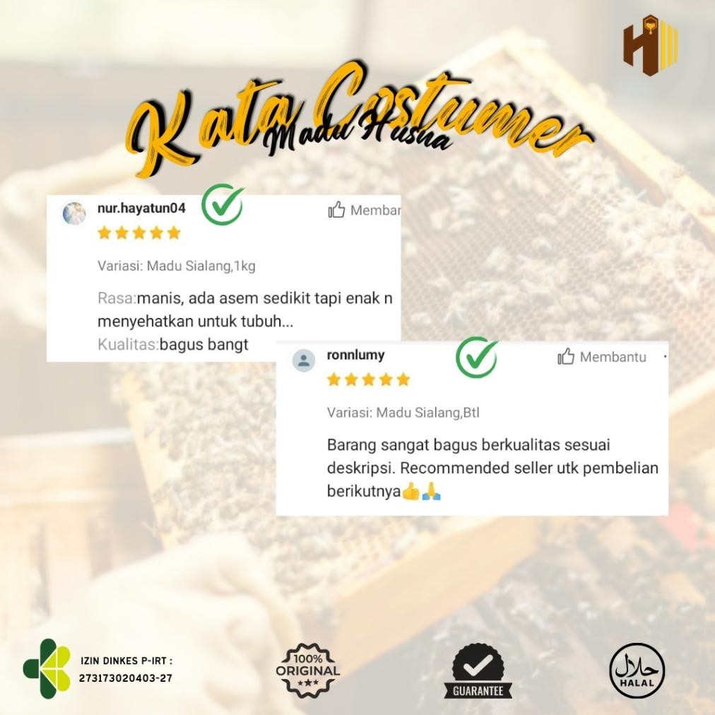 

ryu-56 Madu Sialang Jambi - Sumatra Nektar Bunga Pohon Sialang Hutan Apis Tropis Netto 1kg Premium