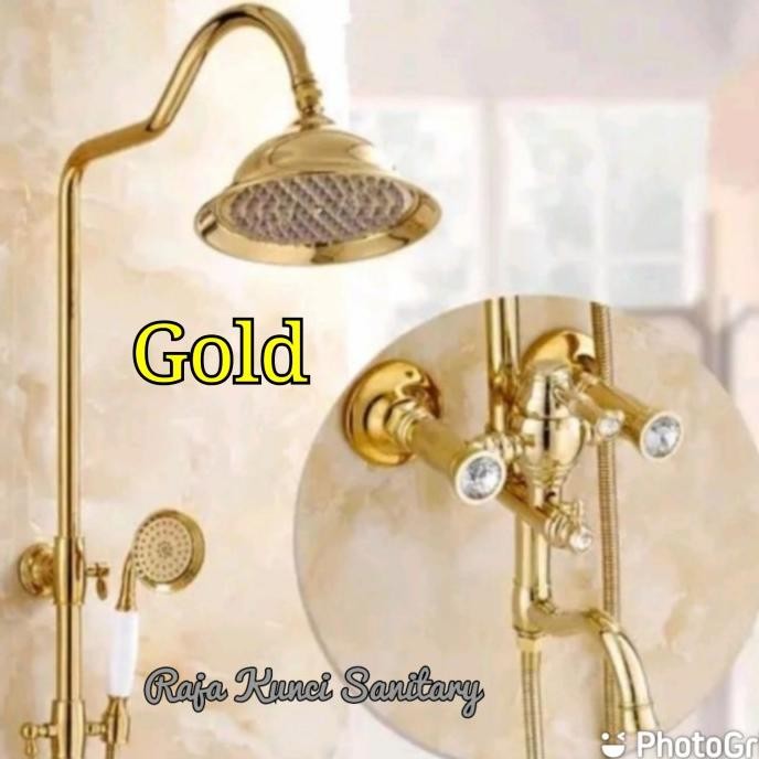 Shower Tiang/Column/Panas Dingin/Shower Set/Classic/Gold/Rose Gold