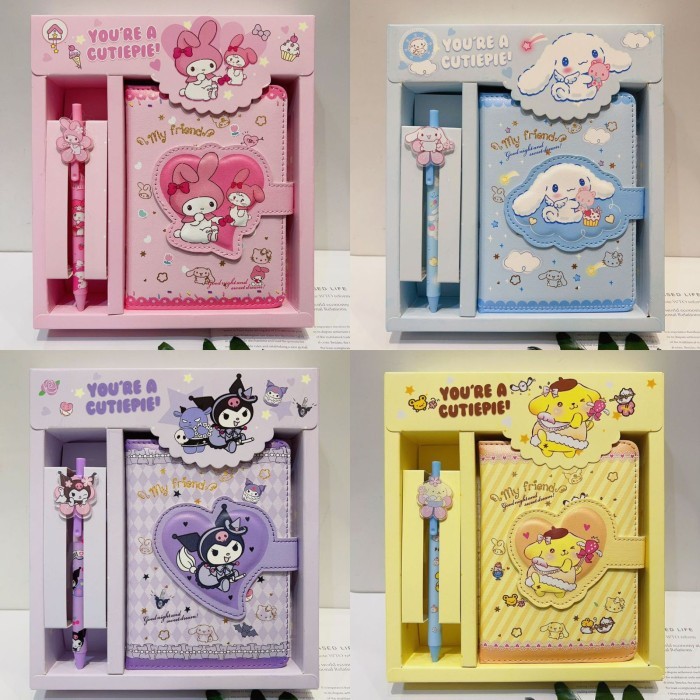 

Sale Notebook 2In 1 Buku Tulis Anak Sanrio Magnet Buku Memo Dan Pen Kuromi