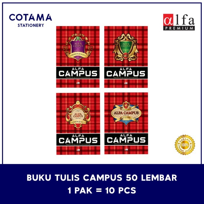 

Sale Buku Tulis Alfa Campus Premium 50 Lembar - 1 Pack Isi 10 Buku