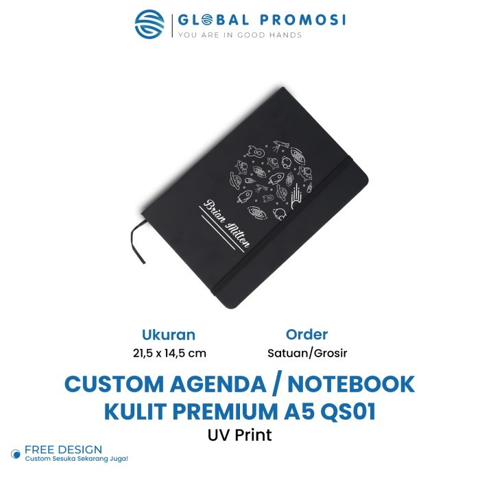 

Sale Custom Uv Agenda/Notebook Kulit Premium A5 Buku Catatan Souvenir Qs01