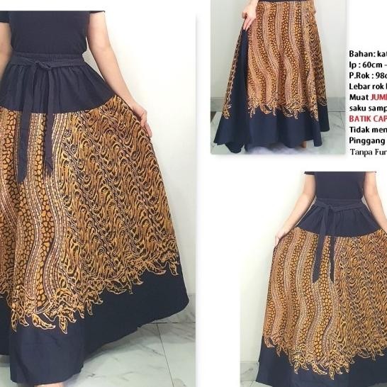 Bawahan Batik Rok Klok Batik Cap Rok Panjang Ayushita