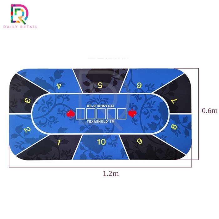 Galih Premium Texas Holdem Poker Table Cloth Rubber 1.2M - Taplak Meja Poker