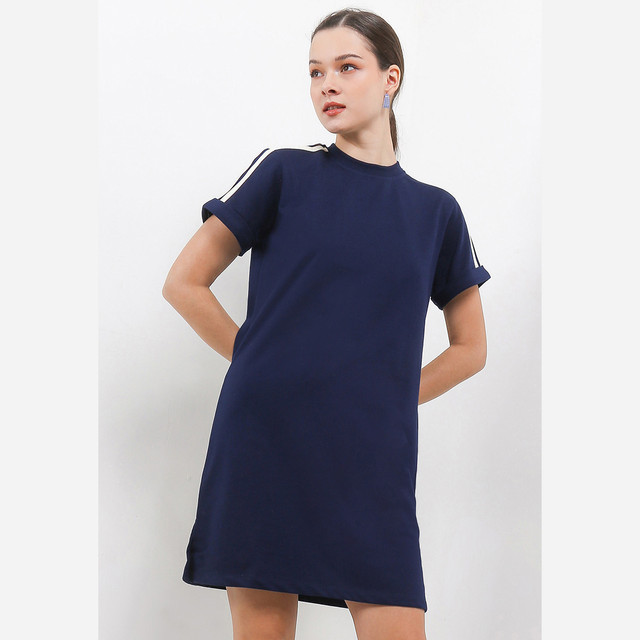Tolliver Stripes Dress Wanita
