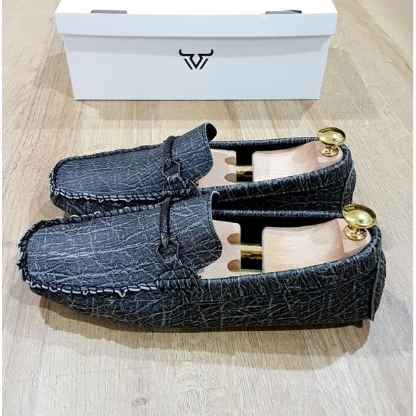 Mr Darwis Sepatu Loafers Slip On Mocassin Pria Kulit Mr017