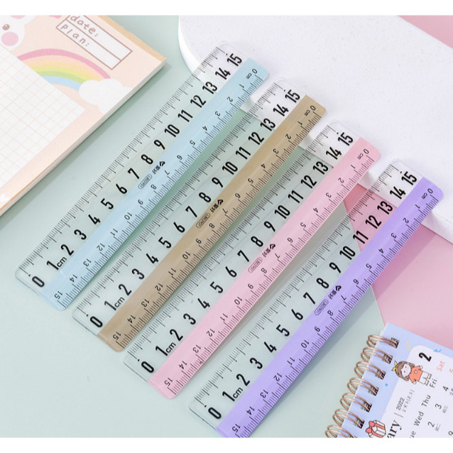 

Hobby Transparant Ruler 15 cm / Penggaris Transparan aesthetic 15 cm warna Pastel