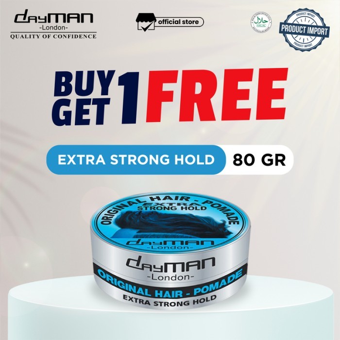 BERGARANSI [BUY 1 GET 1] Hair Pomade Dayman Extra Strong Hold 80 gr
