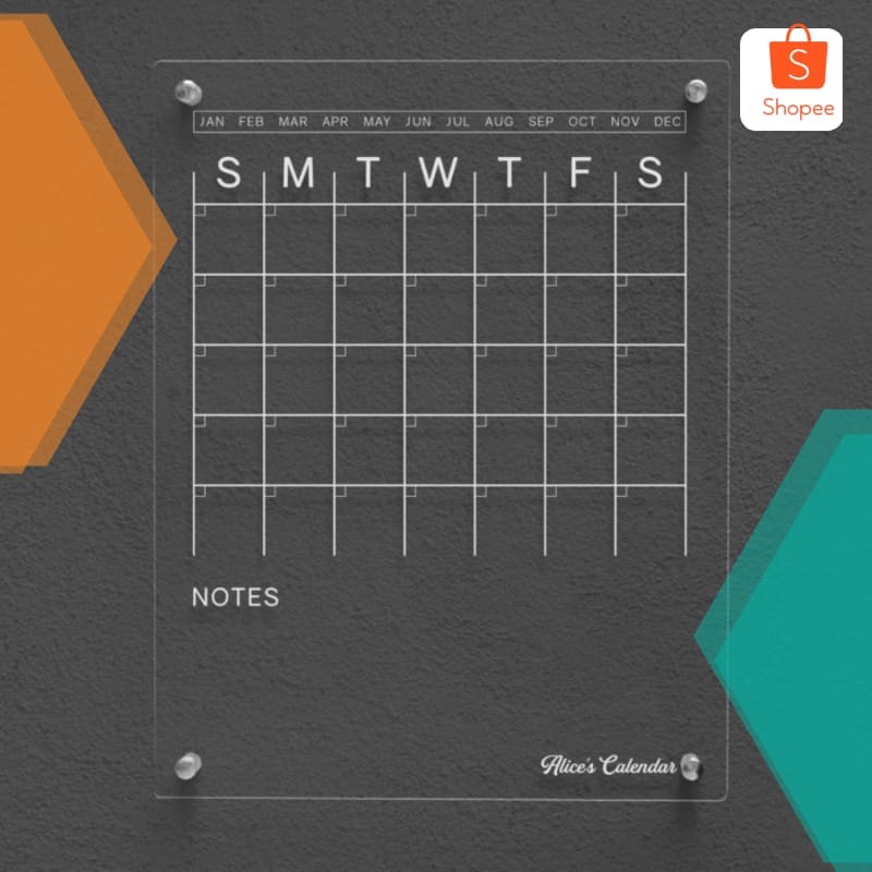 

Murah Daily Planner Akrilik Weekly Planner Wall Planner Acrylic UV - 21x30 Elegan