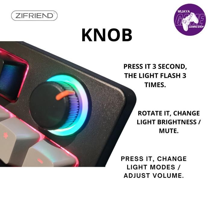 Zifriend Za98 Mechanical Keyboard Blue Red Switch Wired 98 Keys Rgb