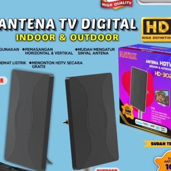 Antena Tv Digital Matrix Hd- 302 Indoor- Outdoor - Antena Tv Digital