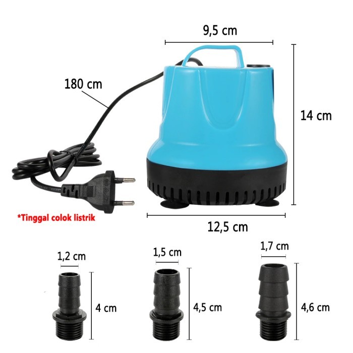 Pompa Celup 35W Pompa Kolam Mesin Pompa Air Submersible Pompa Sibel Gva
