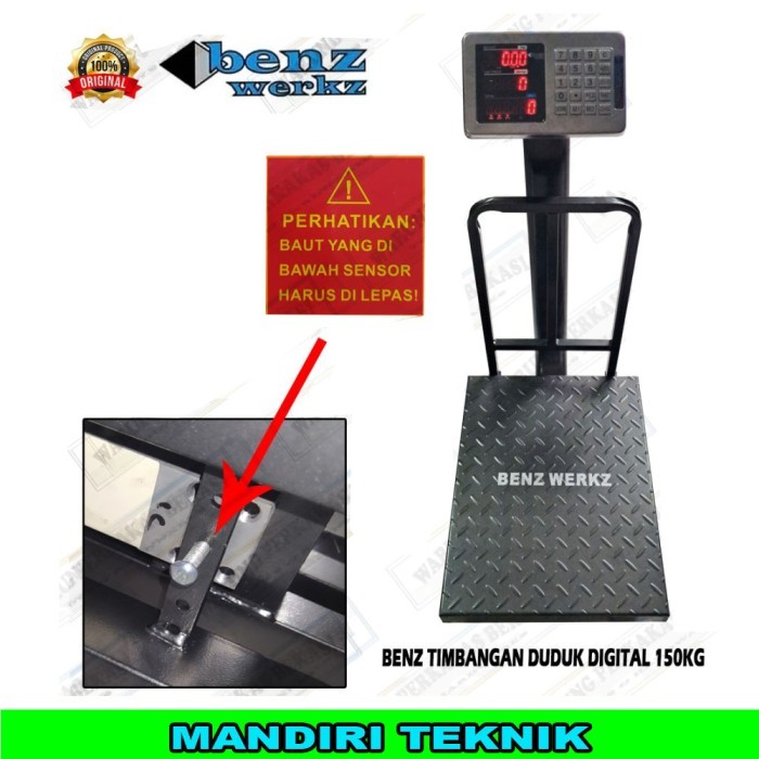 Benz Timbangan Digital 150Kg Lipat / Timbangan Barang Lantai 150 Kg Gva