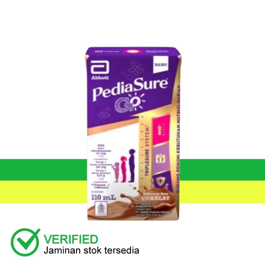 

PEDIASURE Go Triplesure Cokelat Susu UHT 110 ml