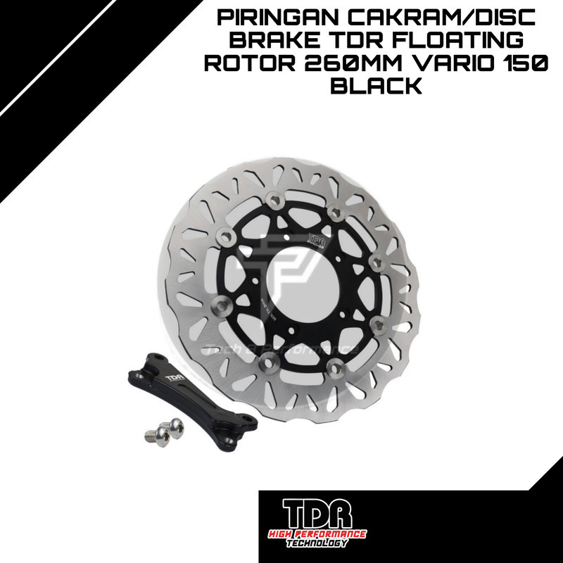 Piringan Cakram/Disc Brake TDR Floating Rotor 260MM Vario150 Black